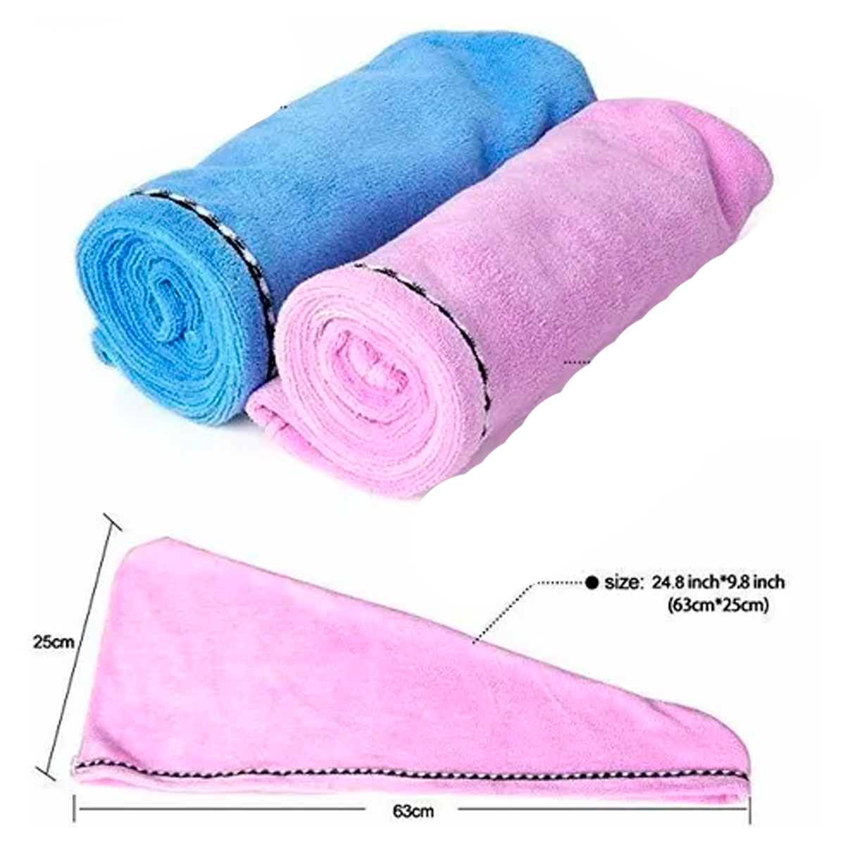 Toalla de pelo 100 % algodón turco para mujer, de secado rápido, sin  microfibra, producto para el cabello súper absorbente, toallas de baño de  secado