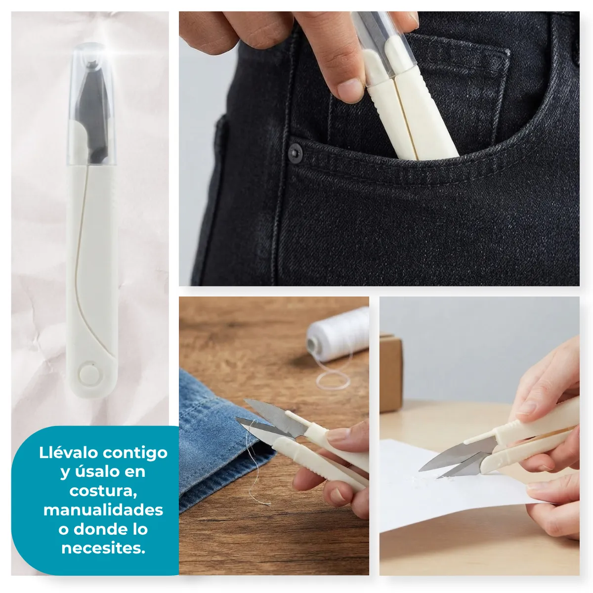Kit 5 Rollos Cinta para Dobladillo para Planchar + Tijeras portátiles - Imagen 9