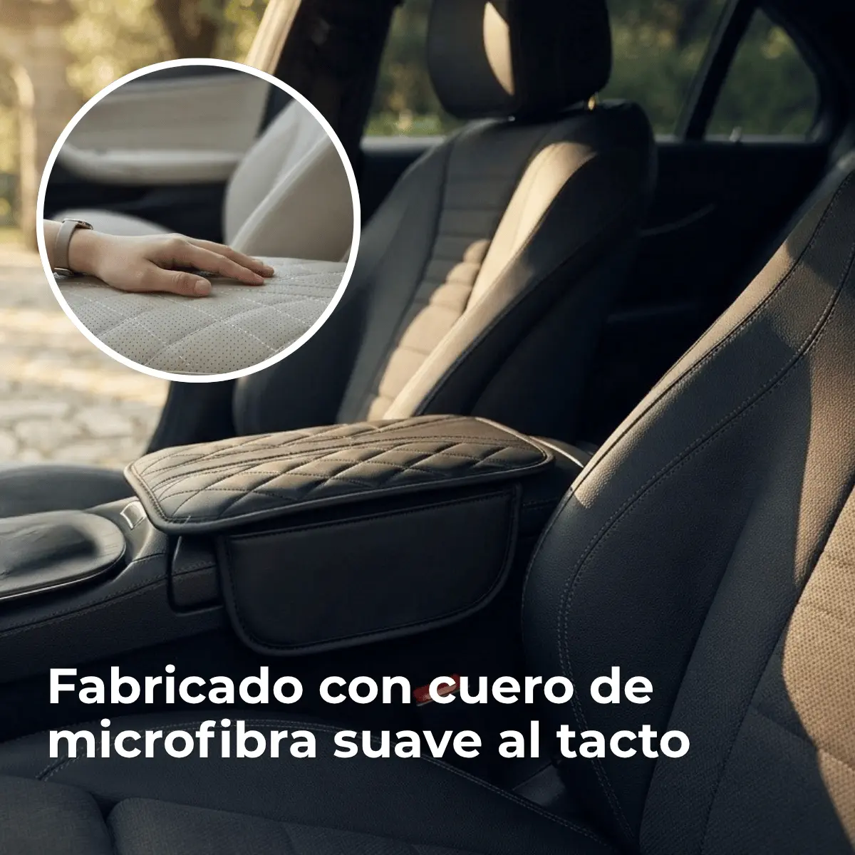 Apoyabrazos para Coche con Cojín Acolchado y Bolsillos de Almacenamiento - Imagen 5