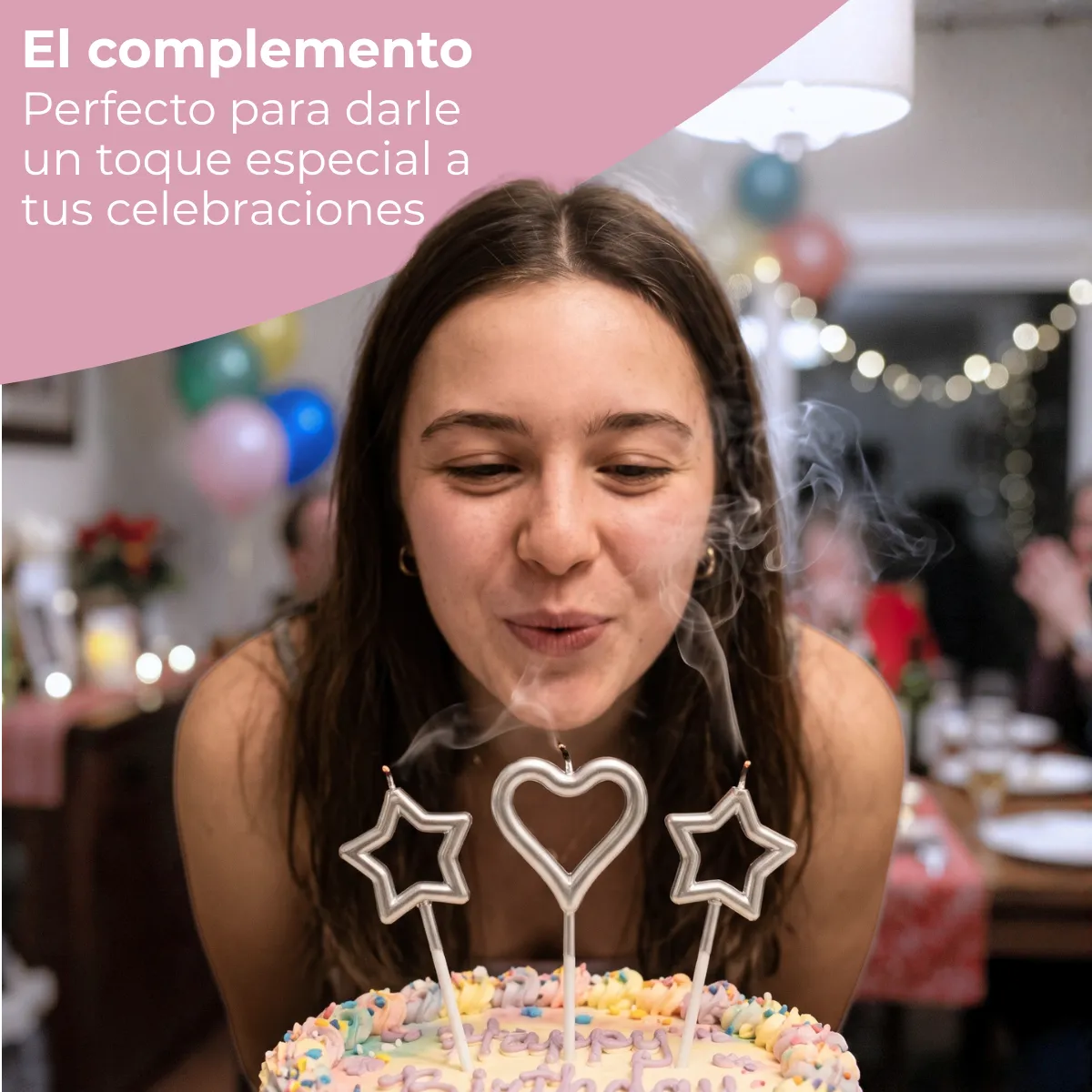 Velas decorativas de estrella y corazón calados, paquete de 3 piezas - Imagen 4