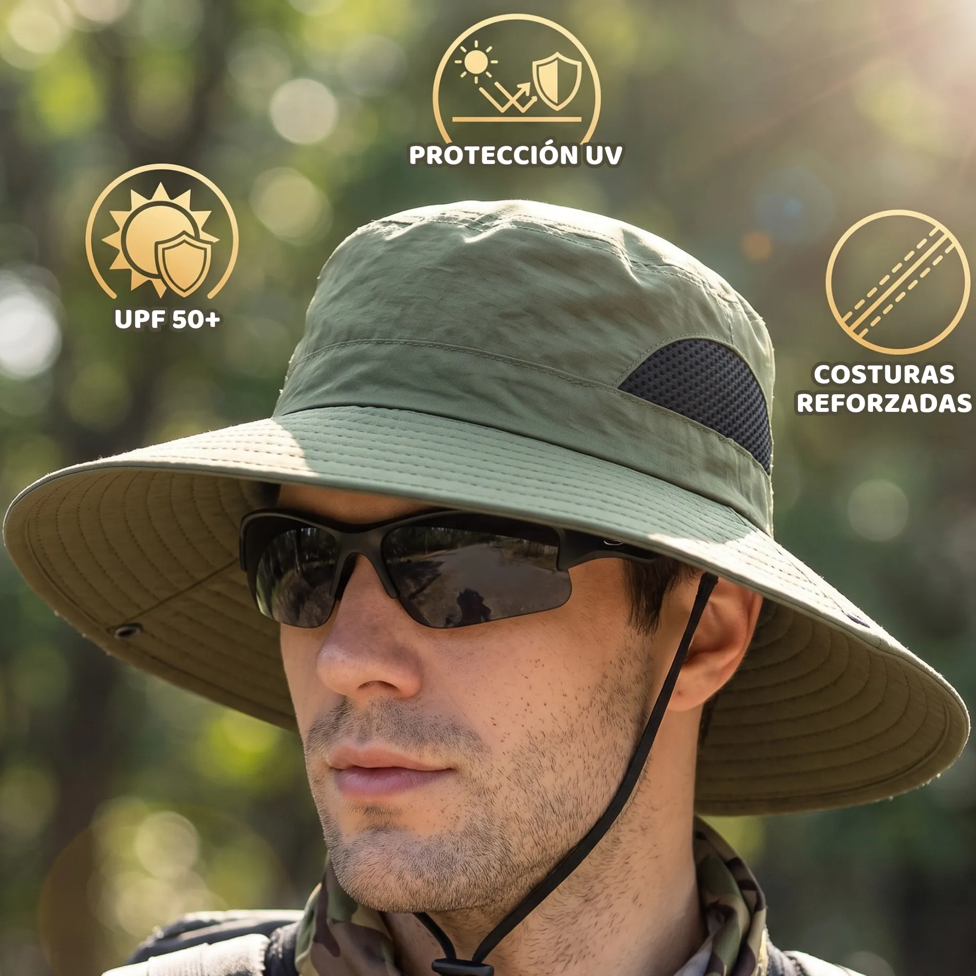 Sombrero para Sol Pesca Ala Ancha con Protección UV 50+ - Imagen 5