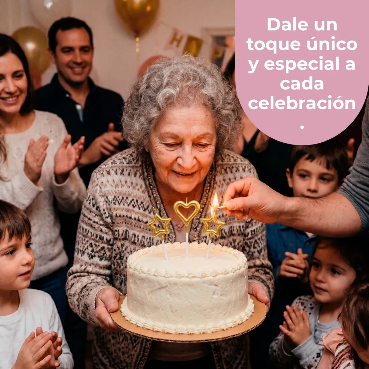 Velas decorativas de estrella y corazón calados, paquete de 3 piezas - Imagen 5
