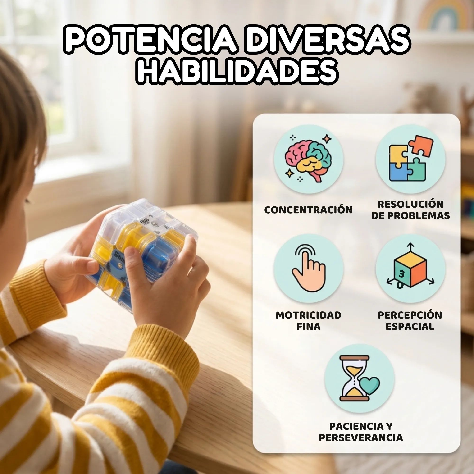Cubo Mágico Laberinto 3D Juego de Ingenio Mental - Imagen 5