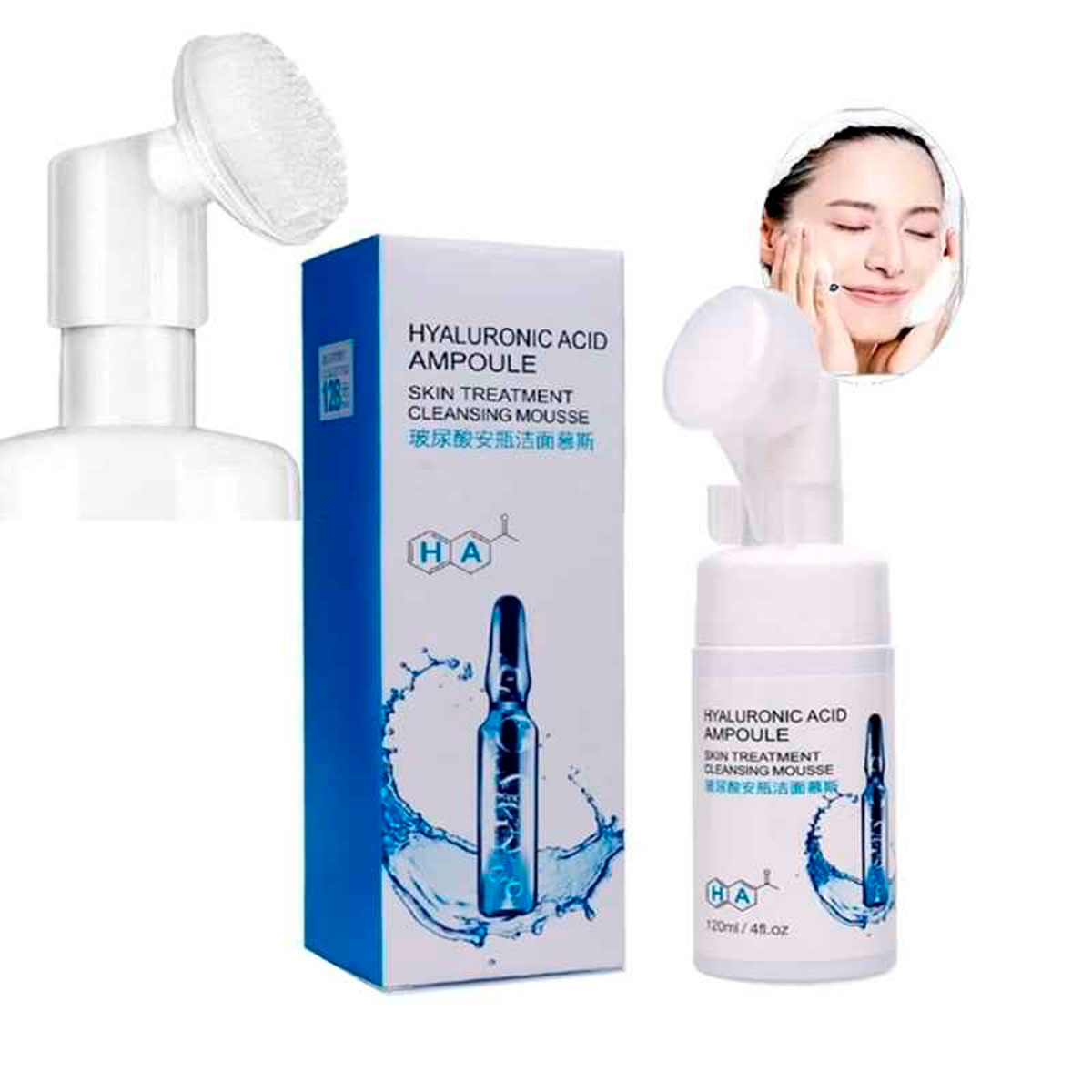 Espuma Facial Cepillo Exfoliante Ampoule Limpieza Facial - Universo En Línea