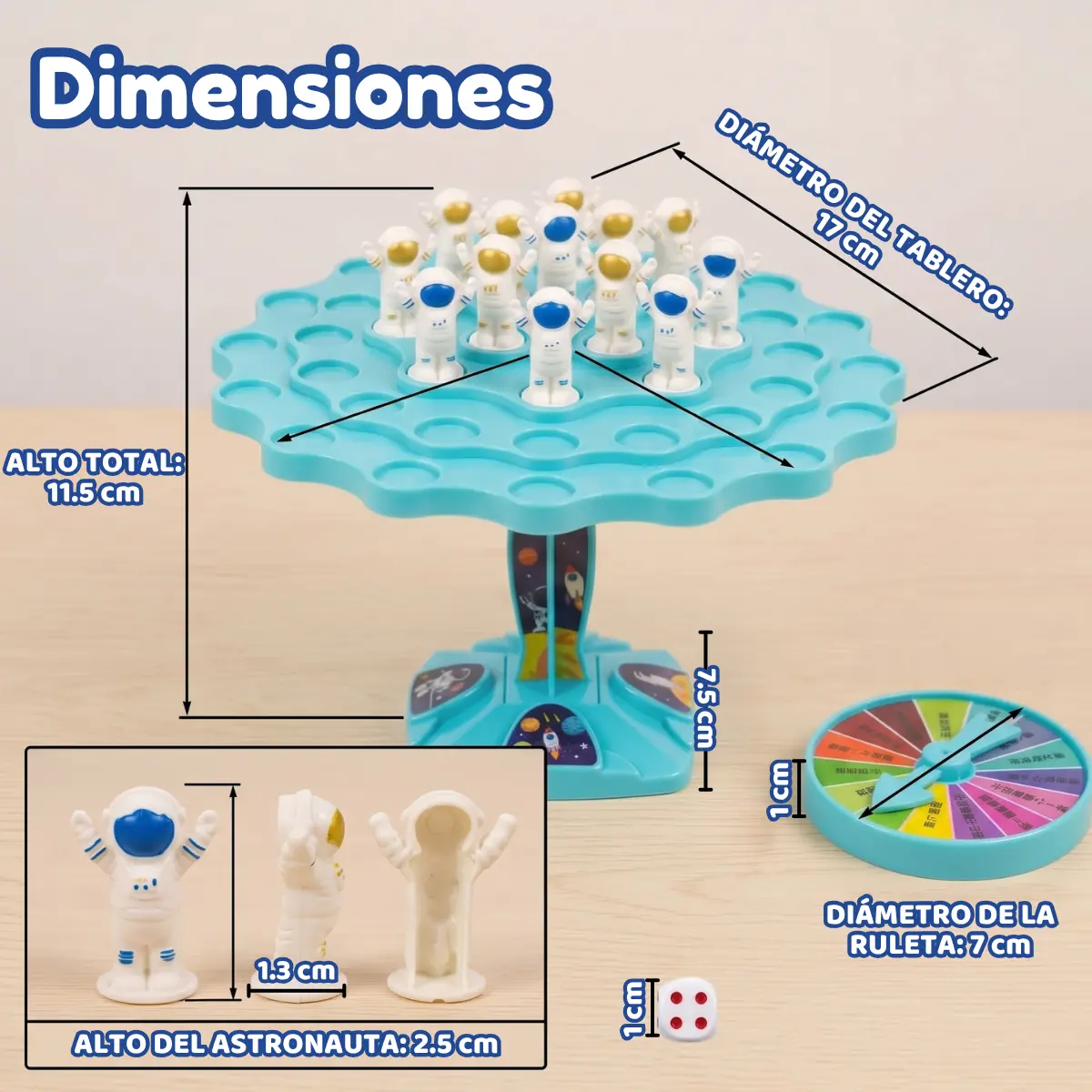 Juego De Mesa Equilibrio Astronauta Juguete Destreza Niños - Imagen 4