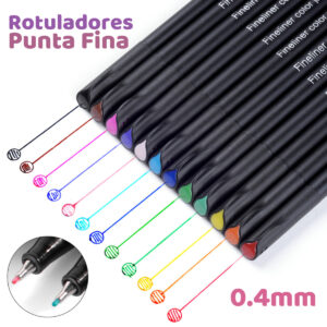 Rotuladores Punta Fina 0.4mm Fine Line 24 Colores Diferentes