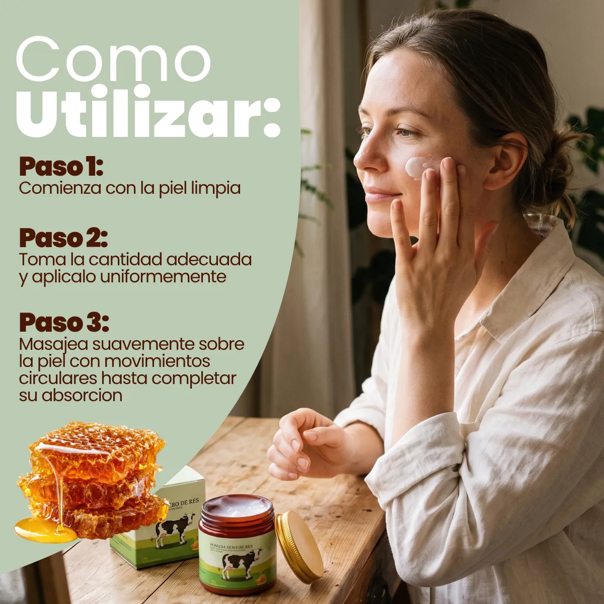 Bálsamo Facial Sebo Res Miel 120g Hidratante Cicatrizante - Imagen 5