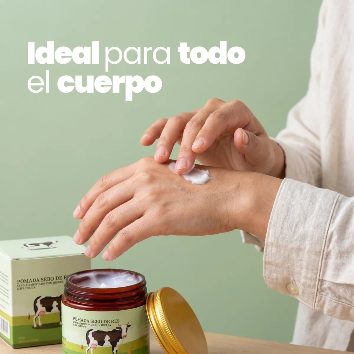 Bálsamo Facial Sebo Res Miel 120g Hidratante Cicatrizante - Imagen 3