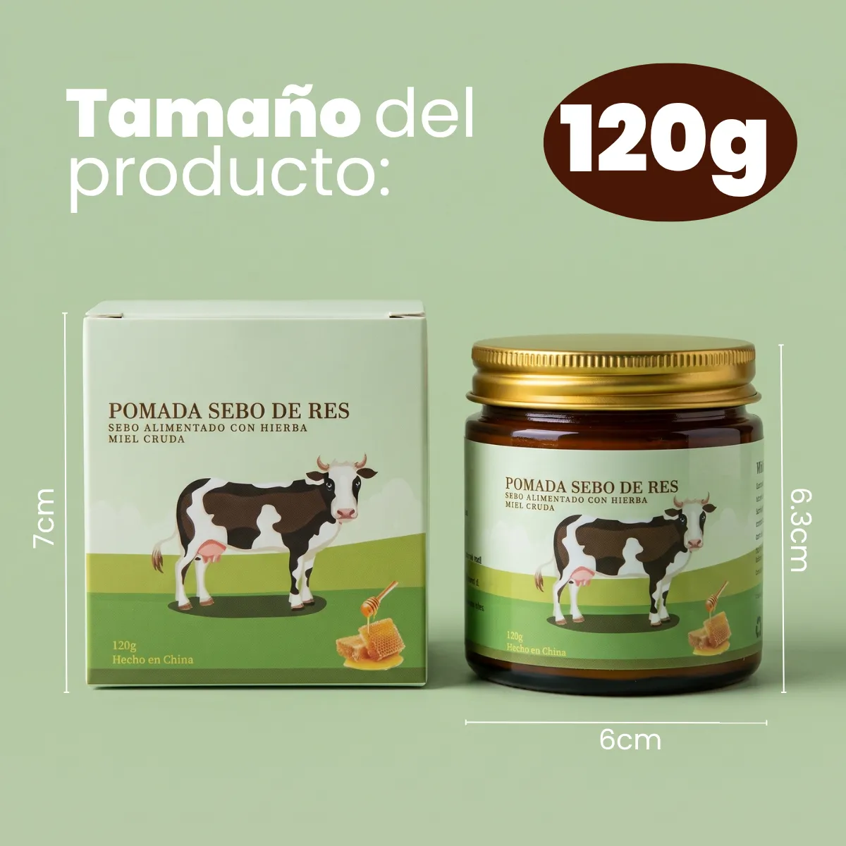 Bálsamo Facial Sebo Res Miel 120g Hidratante Cicatrizante - Imagen 8