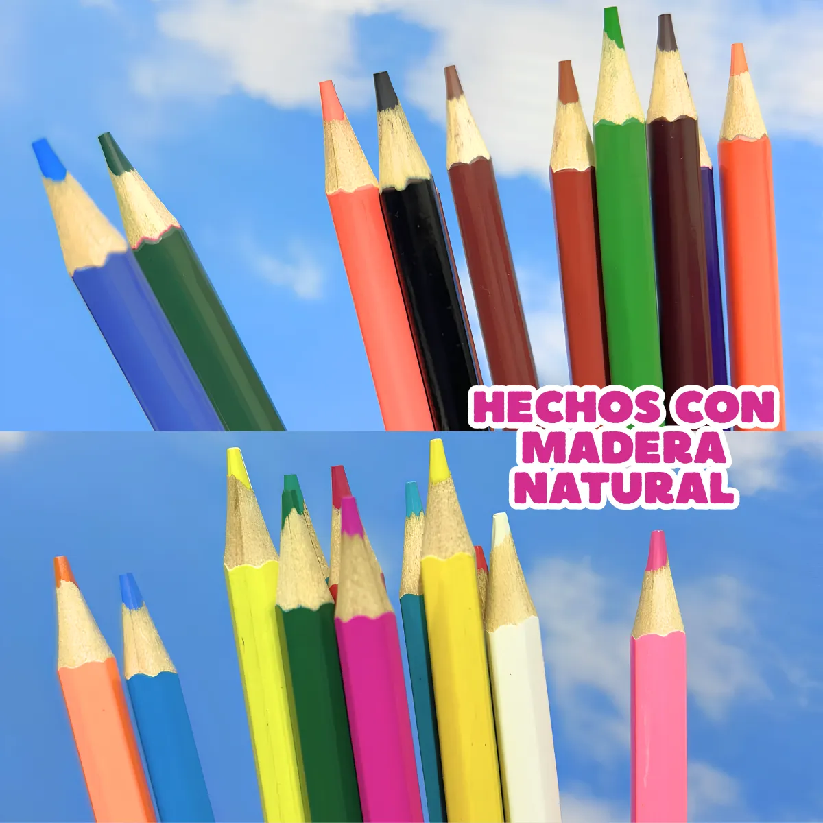 Lápices Colores Doble Punta Madera Escolares Dibujo 12pzs - Imagen 5