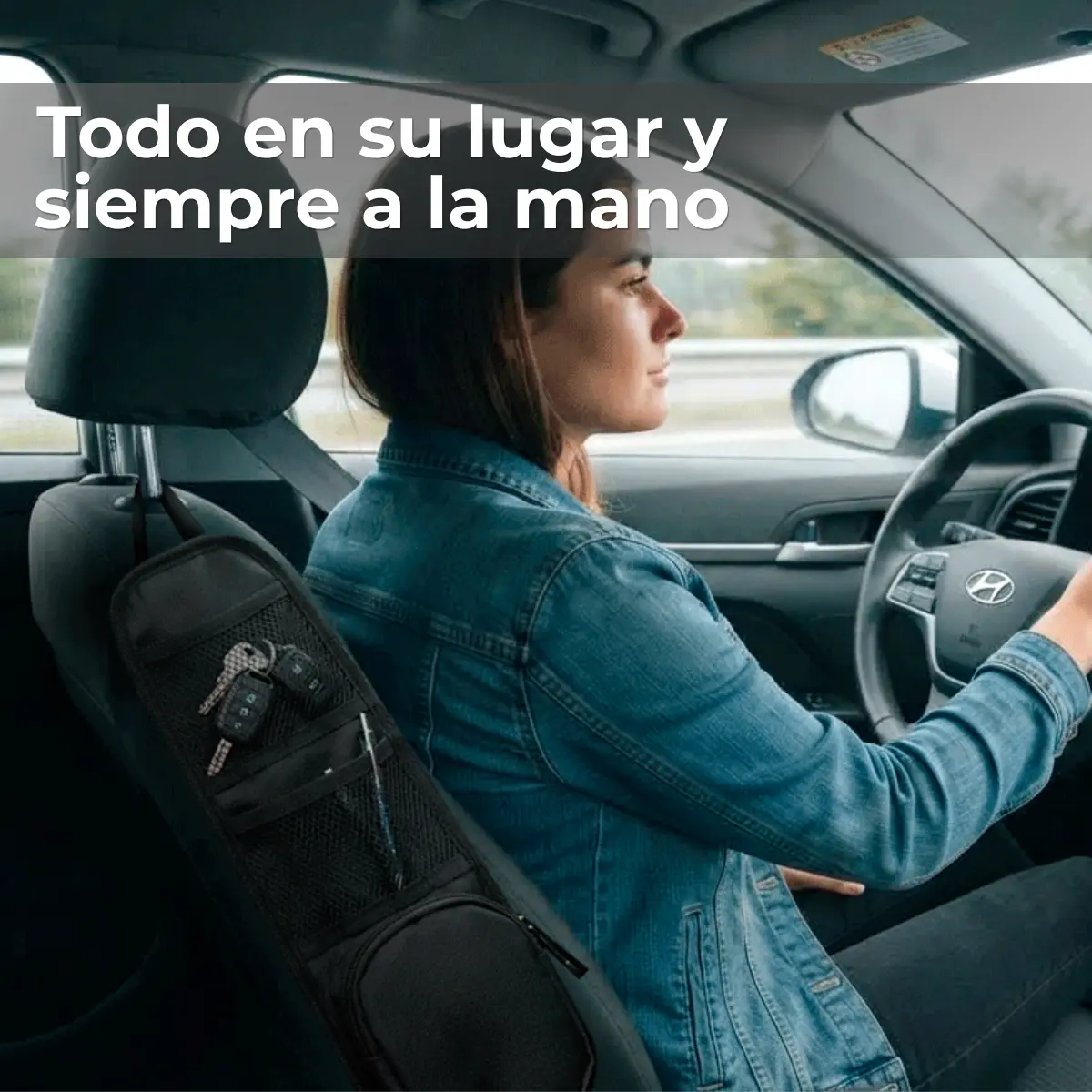 Bolsa organizadora lateral para asiento de auto - Imagen 3