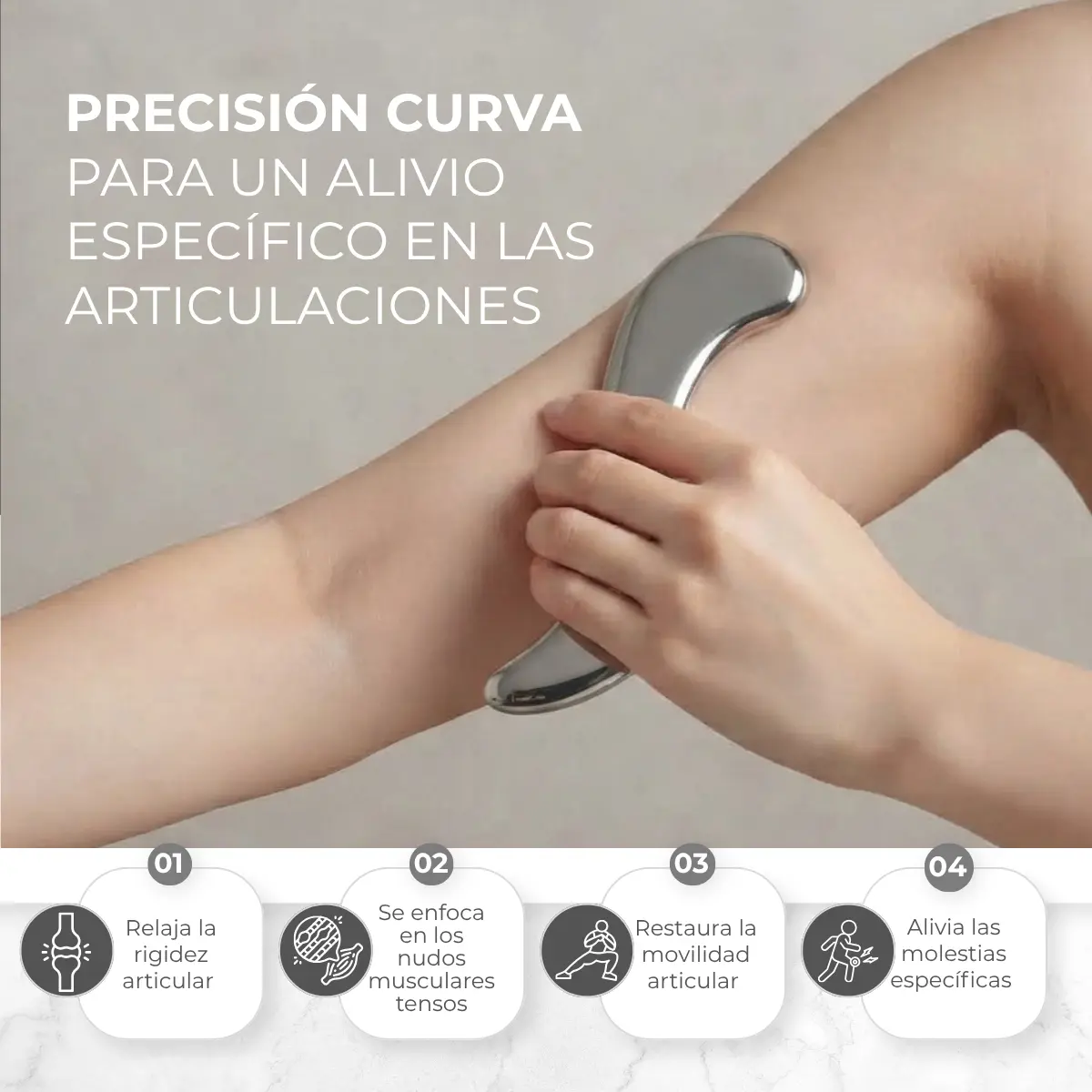 Gua Sha Corporal De Acero Inoxidable Raspador Muscular Para Masaje - Imagen 3