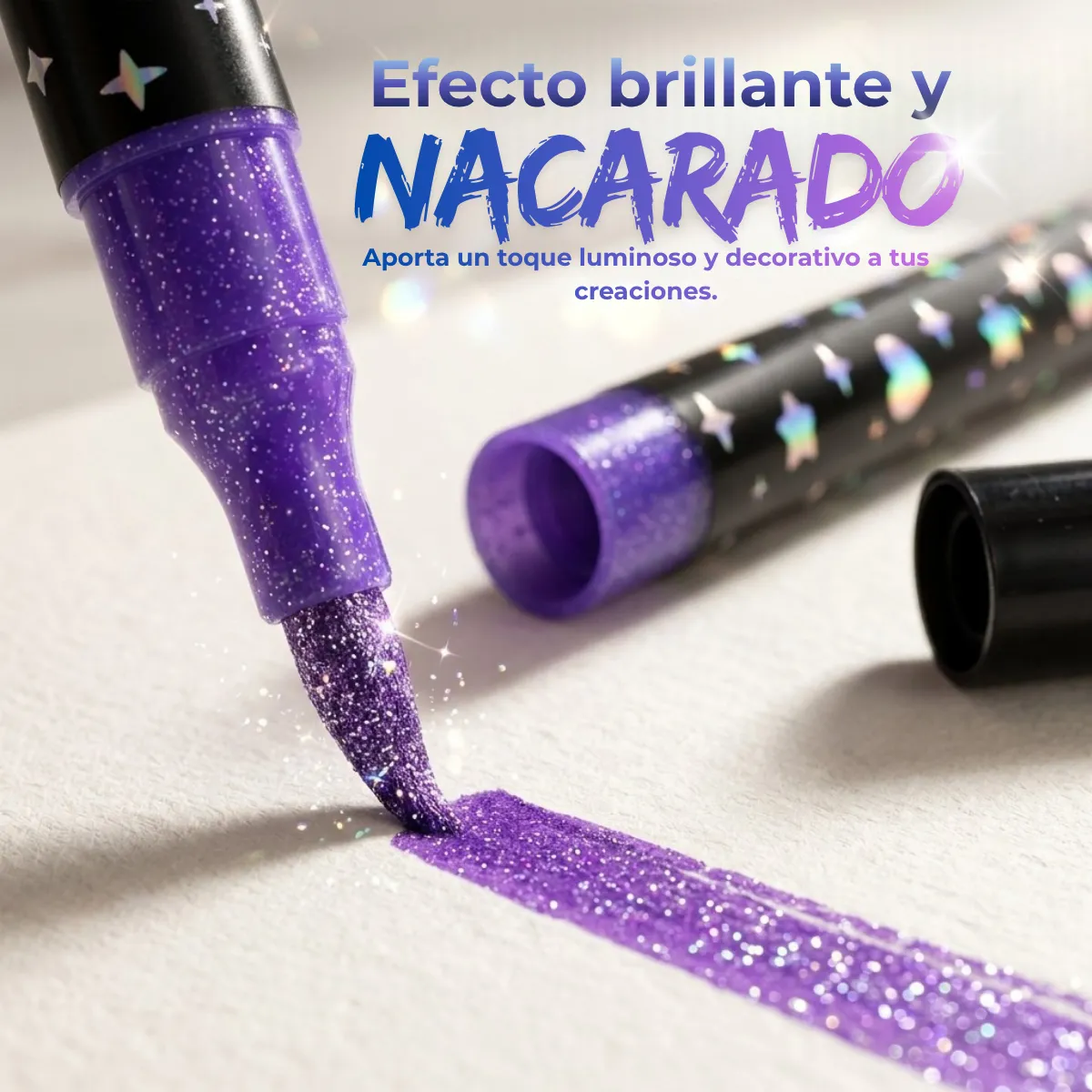 Juego De 36 Rotuladores Bicolor Con Purpurina - Imagen 5