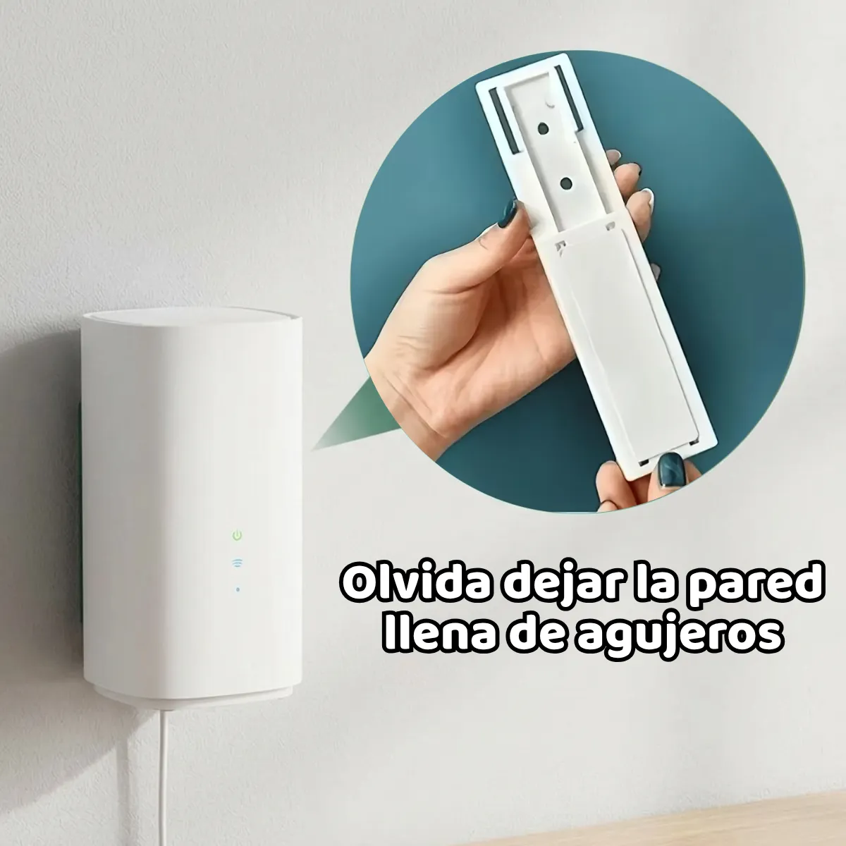 Soporte para Multicontacto Adhesivo Organizador 3 Pz - Imagen 6