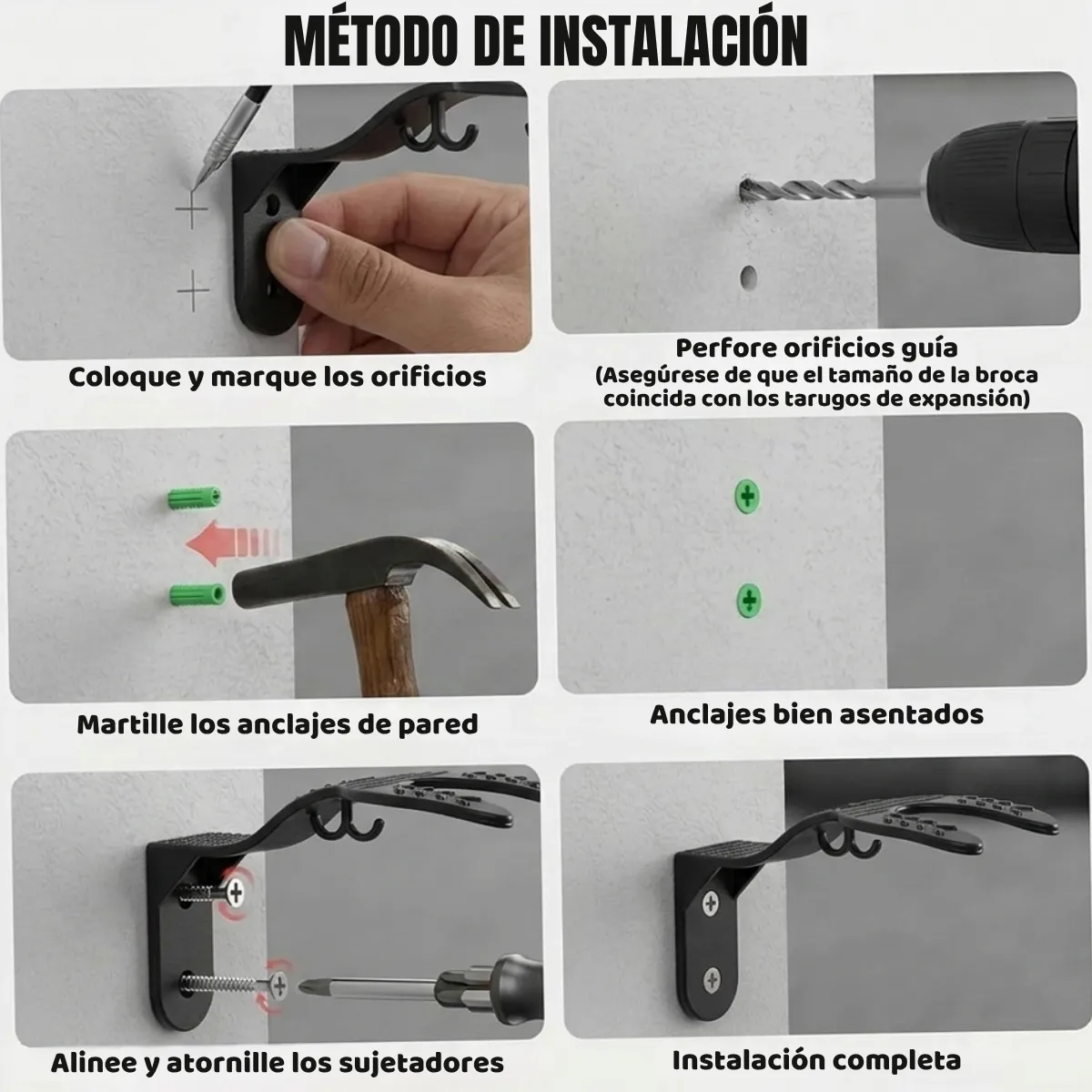 Soporte para Casco de Motocicleta: Gancho de Pared 1 Pieza - Imagen 4