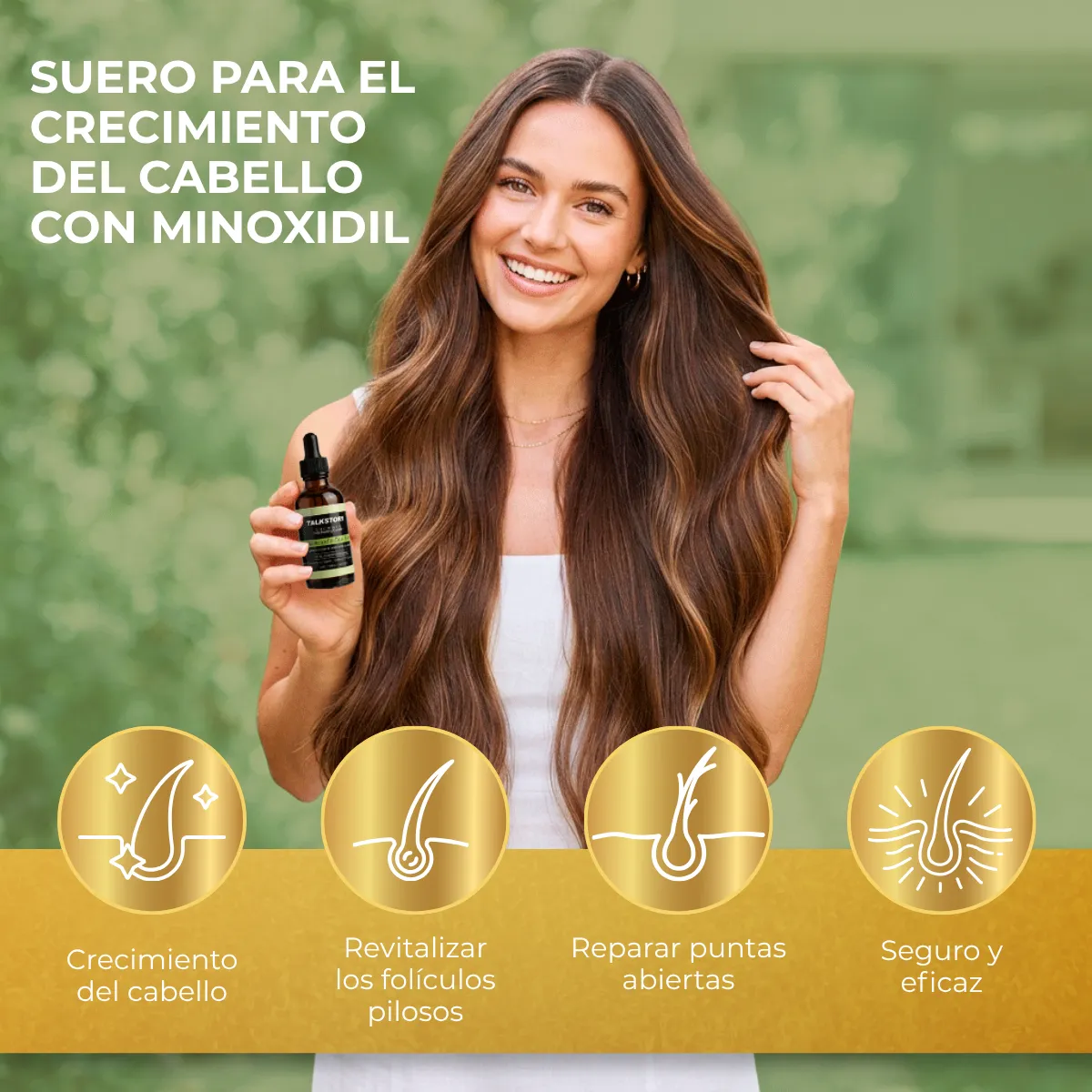 Aceite para Crecimiento de Vello Facial Con Rodillo para Crecimiento de Barba - Imagen 5