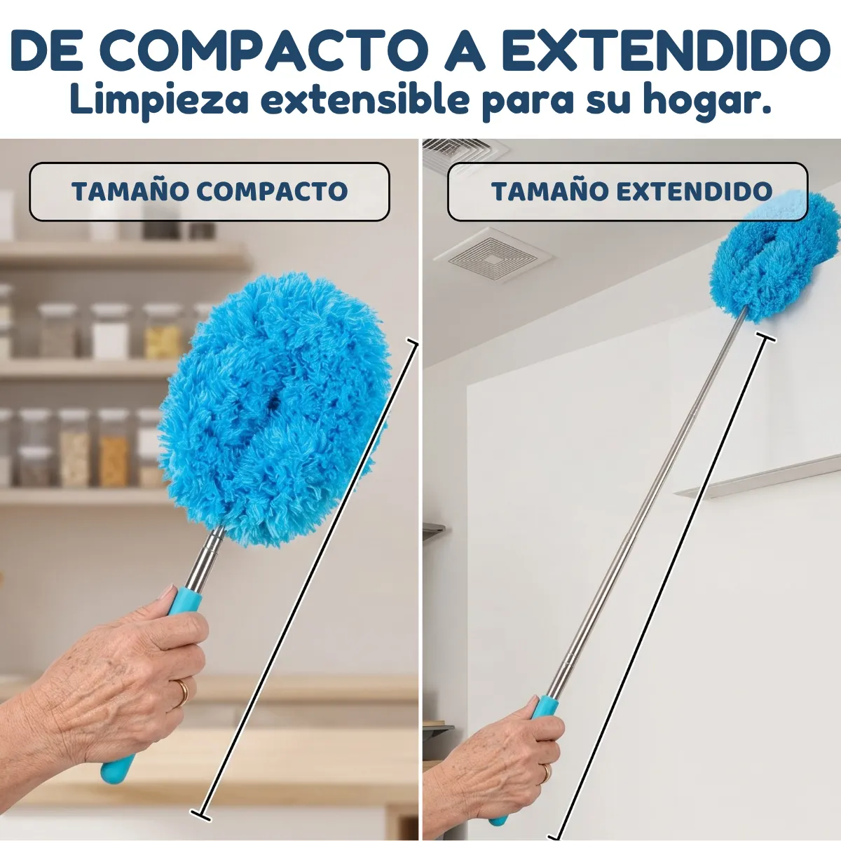 Plumero para Ventilador: Limpiador Extensible de Microfibra - Imagen 4