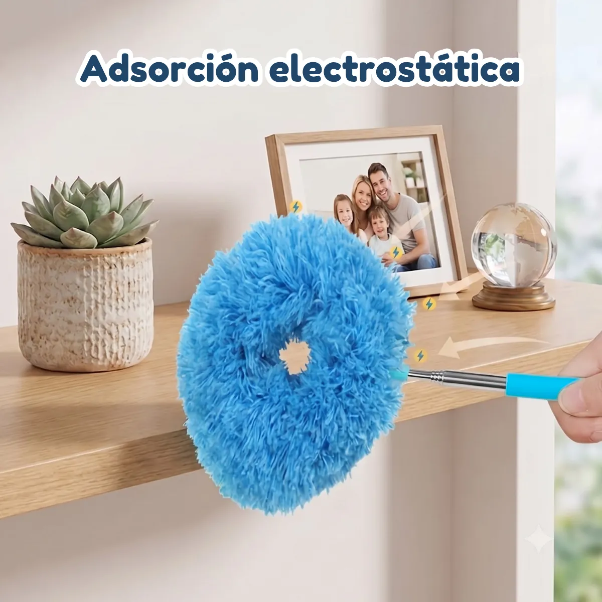 Plumero para Ventilador: Limpiador Extensible de Microfibra - Imagen 8