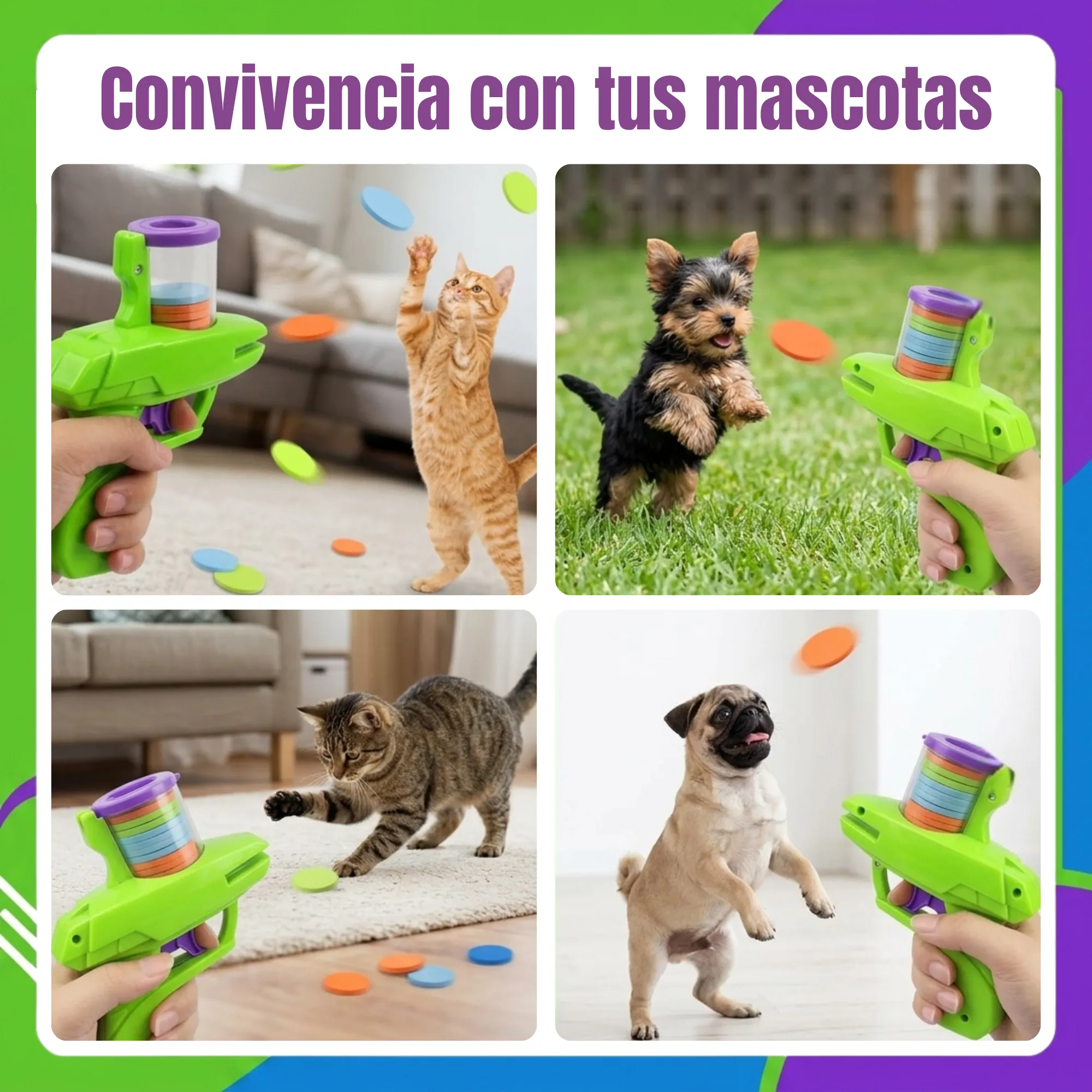Pistola Juguete Lanzadora de Discos de Espuma Automática 1pz - Imagen 5