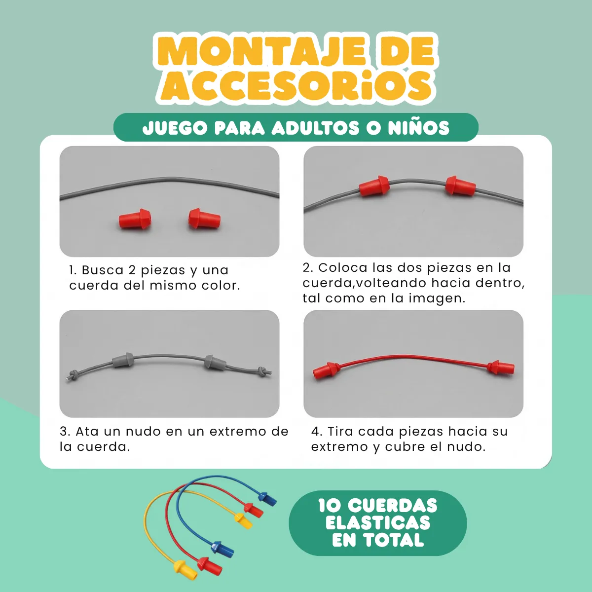Juego Mesa Desenredar Cuerdas Puzle Educativo Estrategia - Imagen 5