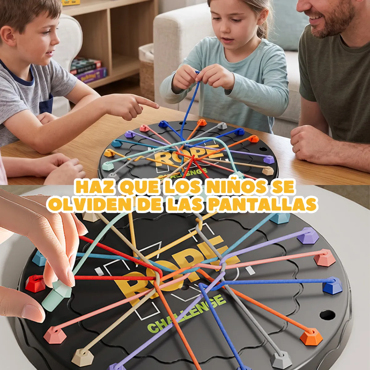 Juego Mesa Desenredar Cuerdas Puzle Educativo Estrategia - Imagen 4