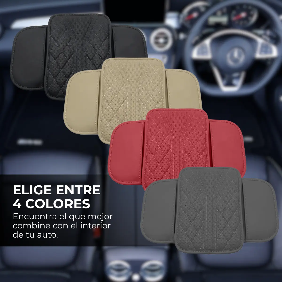 Apoyabrazos para Coche con Cojín Acolchado y Bolsillos de Almacenamiento - Imagen 2