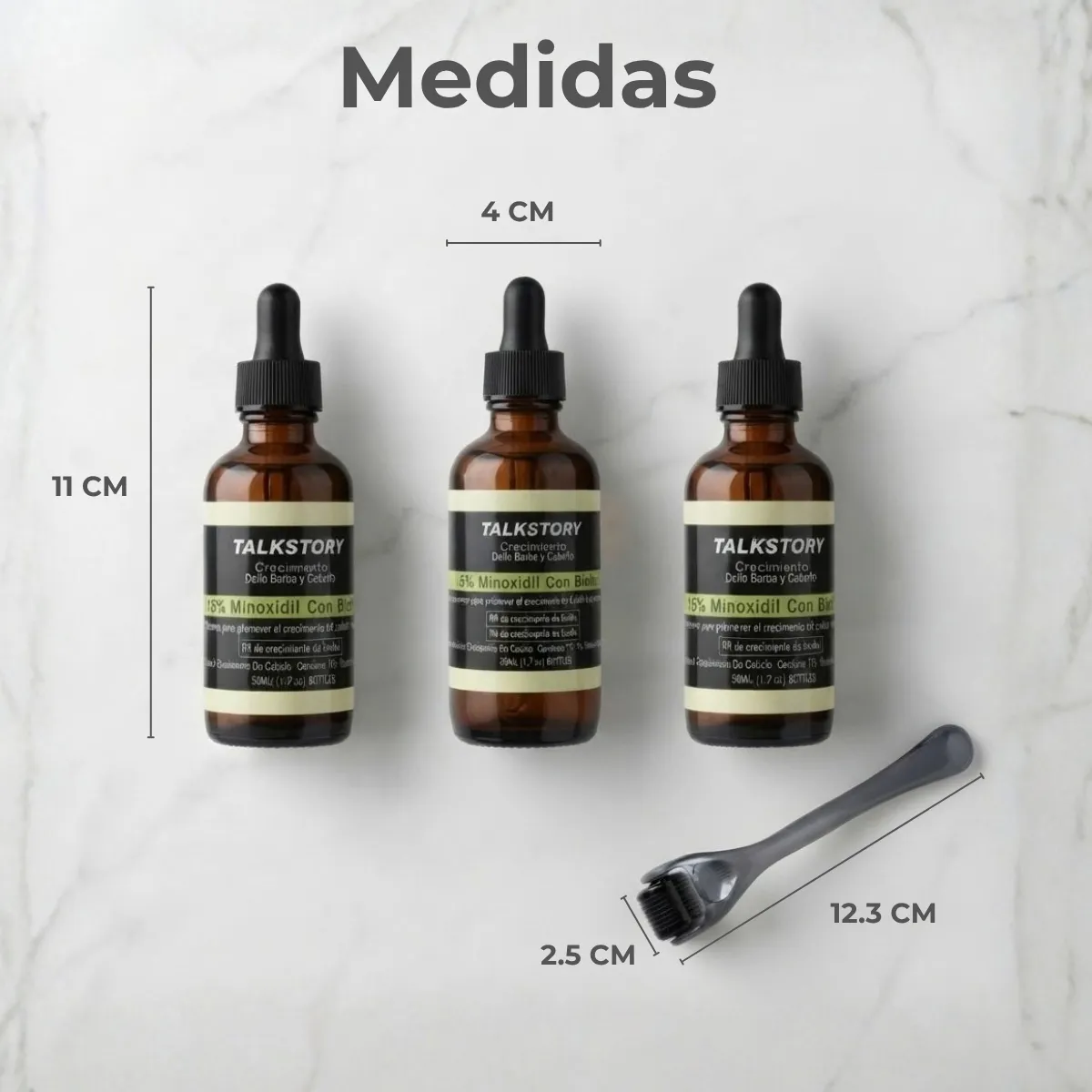 Aceite para Crecimiento de Vello Facial Con Rodillo para Crecimiento de Barba - Imagen 6