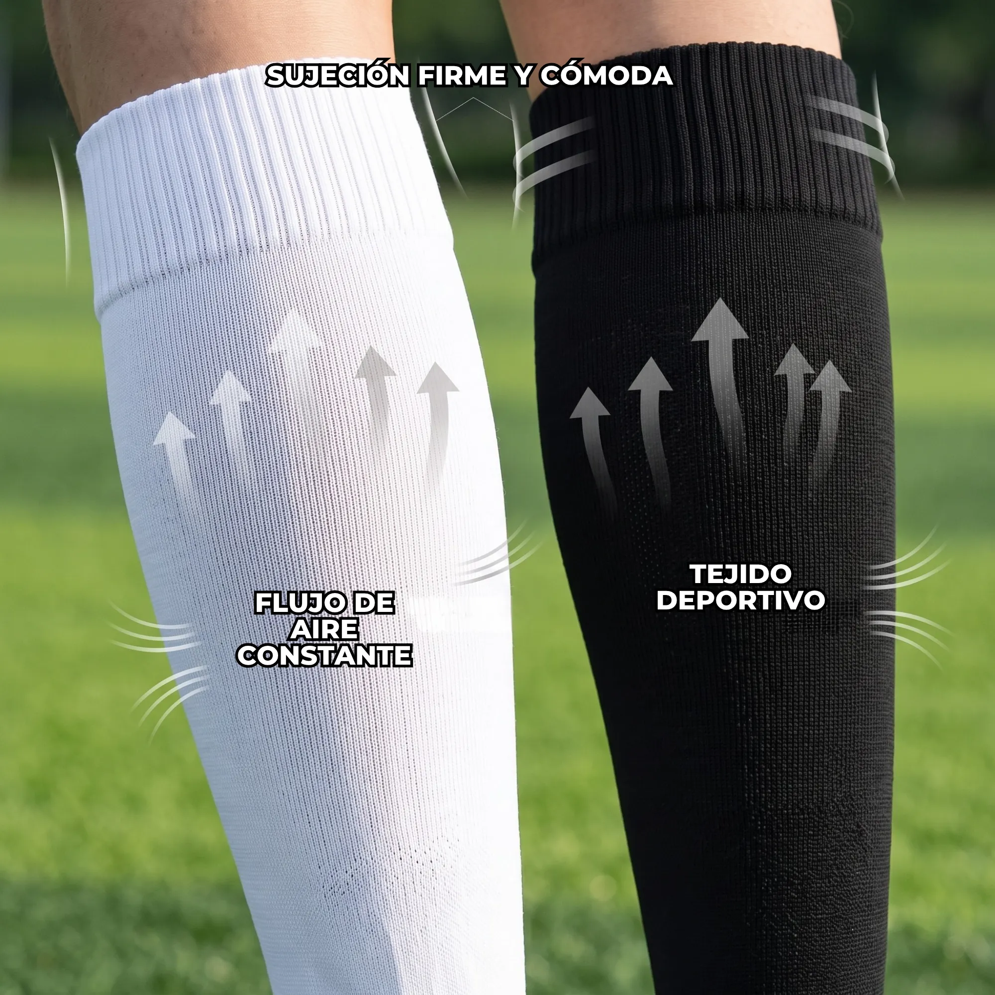 Calceta Manga Pantorrilla Deportiva para Fútbol y Pantorrilla (1 Par) - Imagen 7