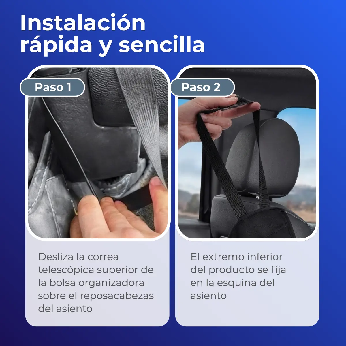 Bolsa organizadora lateral para asiento de auto - Imagen 7