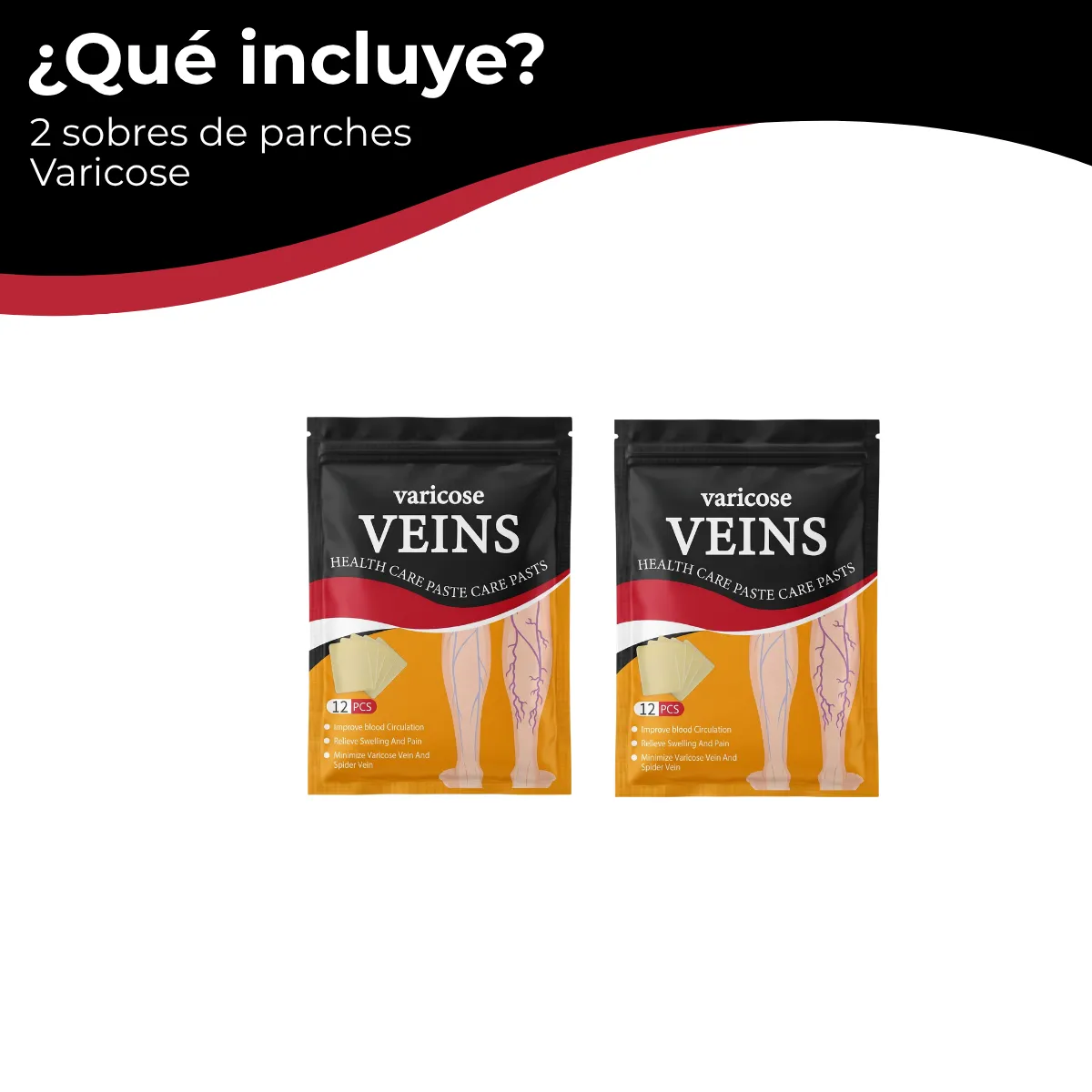Parches Para Piernas Cansadas Y Venas Varicosas,Tratamiento para Arañas Vasculares y Piernas Cansadas,Alivio de Molestias en Piernas - Imagen 8