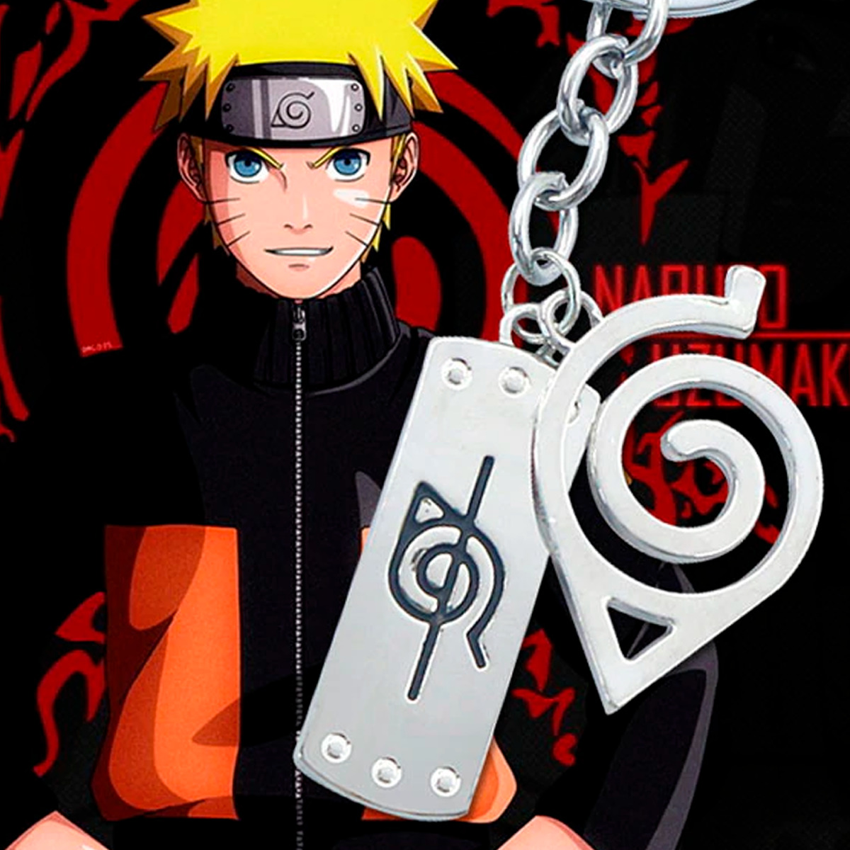 Llavero Naruto Dijes Hoja Konoha Sasuke Itachi Anime