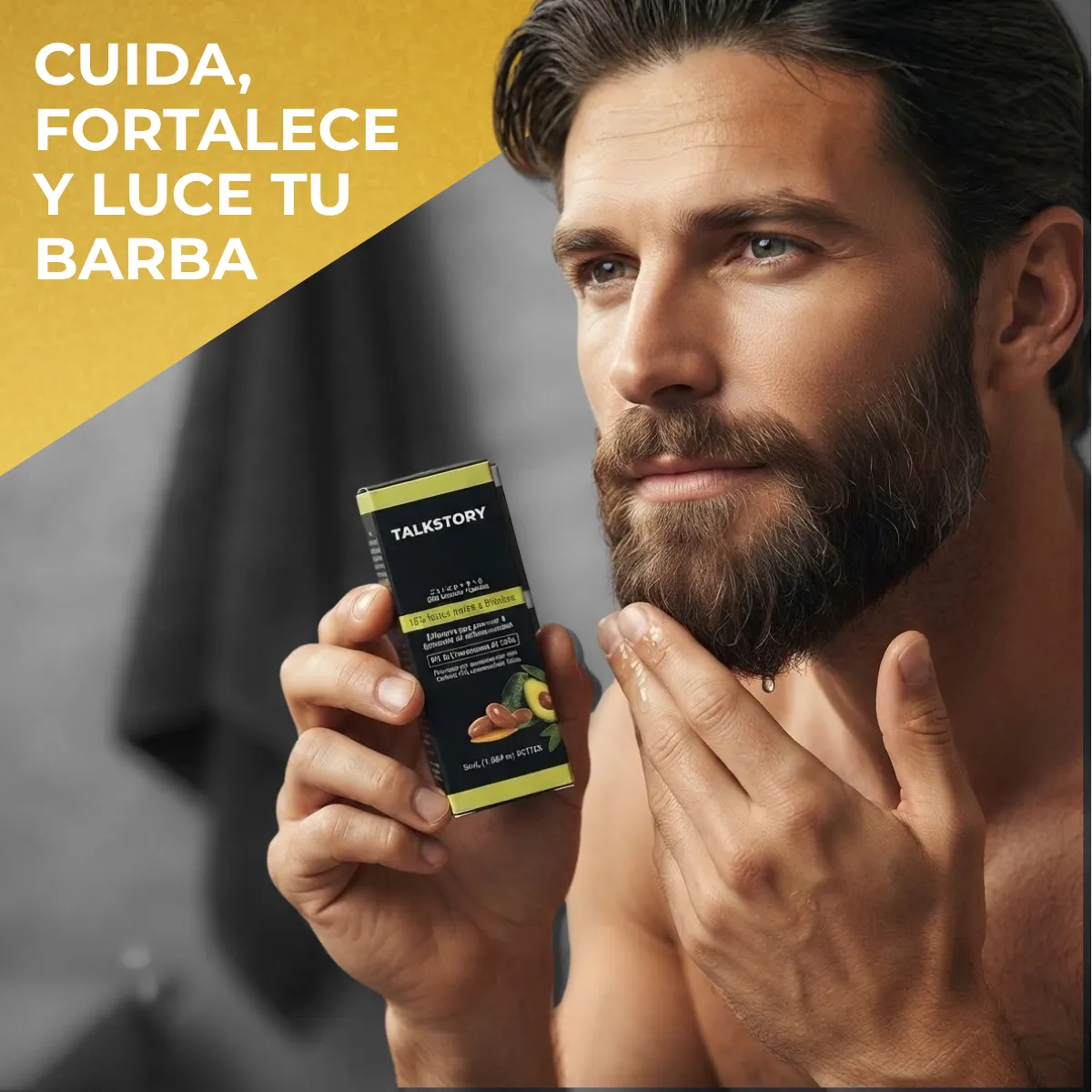 Aceite para Crecimiento de Vello Facial Con Rodillo para Crecimiento de Barba - Imagen 2