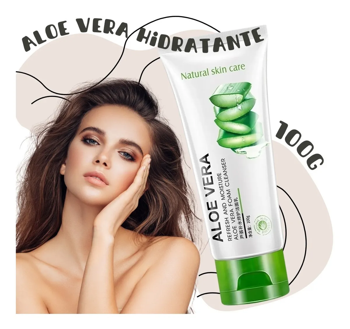 Bioaqua Aloe Vera Hidratante Reparación Limpiador Facial