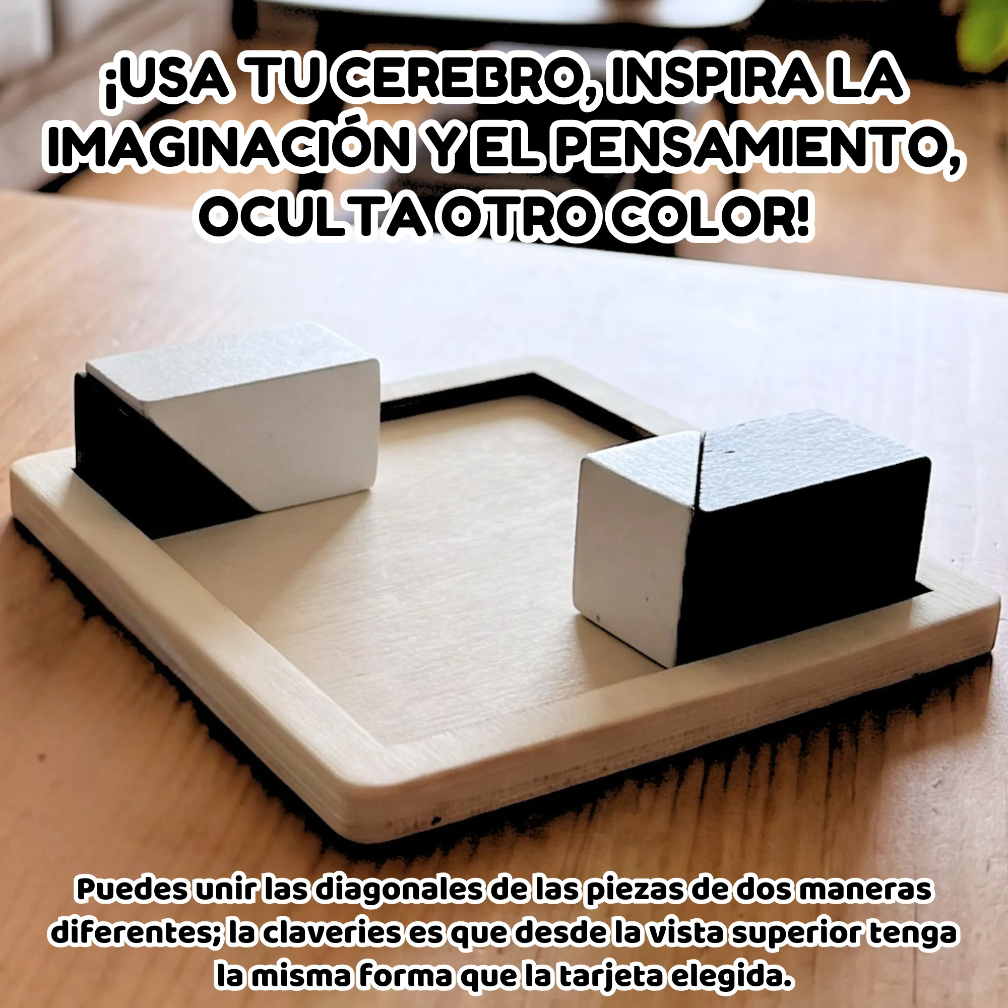 Rompecabezas Bloques Ocultos de Madera Juego Lógico - Imagen 4