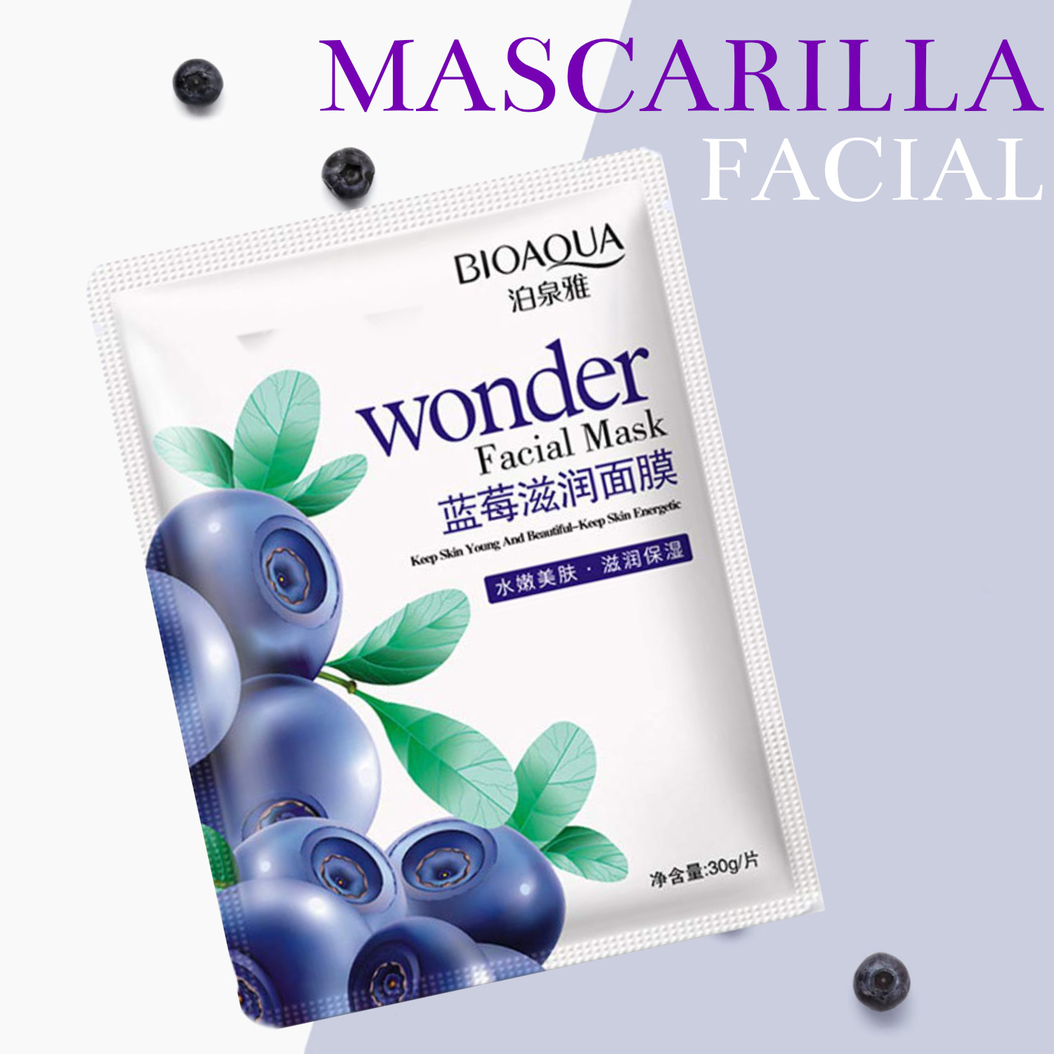 Bioaqua Mascarilla Antioxidantes Wonder Essence Blueberry