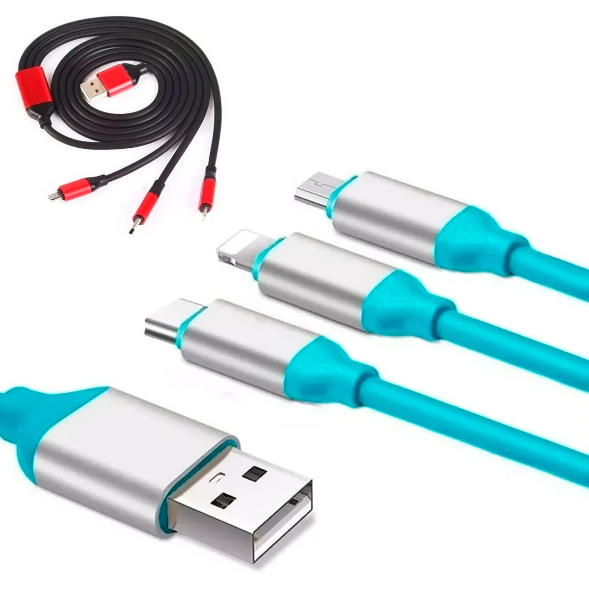 Cable Usb 3 En 1 Tipo C Micro Usb iPhone